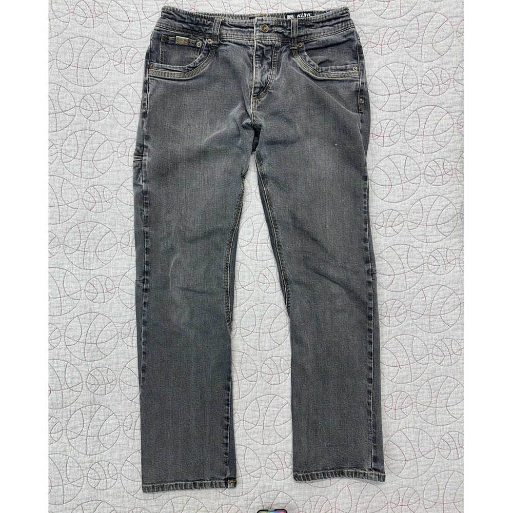 KUHL Outlaw Gray Steal Fit Redline Selvage Denim Jeans / Mens 32x32